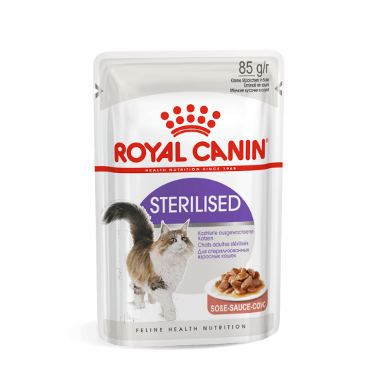 Royal Canin Sterilised – Hrană Umedă Premium pentru Pisici Sterilizate, în Sos, 85 g